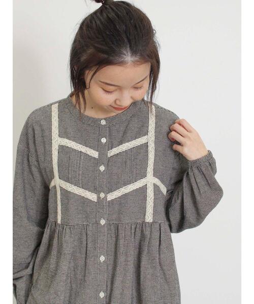 新品❣️レースが素敵なチュニック レースチュニック ワンピース レディース きれいめ 春秋