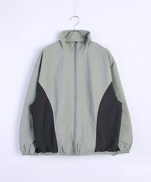 WESTSEA（ウエストシー）の「ナイロン ライン切替トラックジャケット オーバーサイズ（ナイロンジャケット・メンズ・ブラック/カーキ/グレー・M/L）」の16枚目の写真