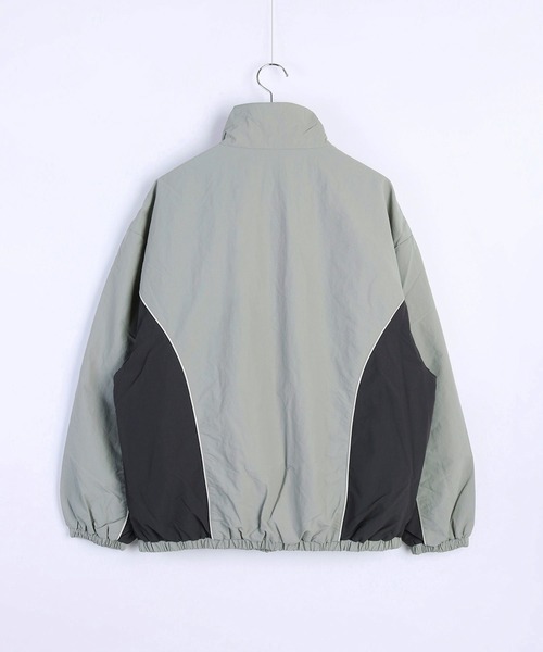 WESTSEA（ウエストシー）の「ナイロン ライン切替トラックジャケット オーバーサイズ（ナイロンジャケット・メンズ・ブラック/カーキ/グレー・M/L）」の17枚目の写真