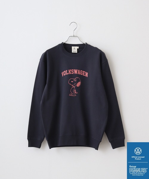 トレーナー スウェット PEANUTS×VW SNOOPY×フォルクスワーゲンスウェットクルーネックトレーナー レディース メンズ PEANUTS×VW SNOOPY×フォルクスワーゲンスウェットクルーネック