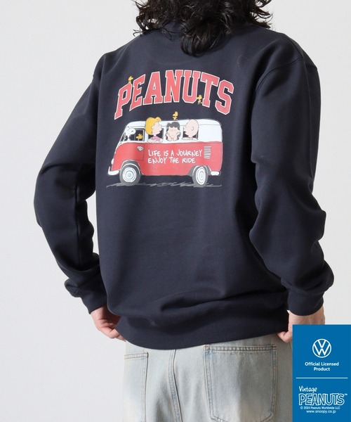 PEANUTS×VW SNOOPY×フォルクスワーゲンスウェットクルーネック