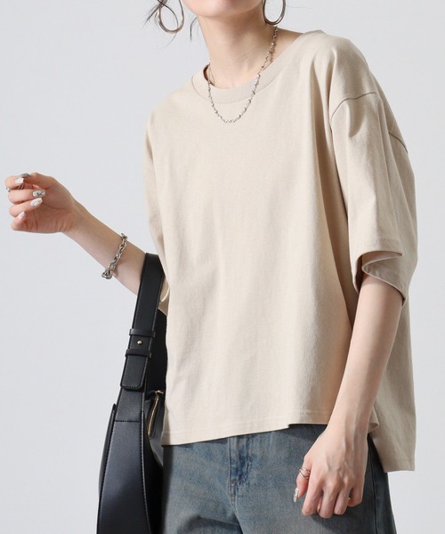 CROSS & STITCH(クロスステッチ)の「CROSS & STITCH OEウィメンズオーバーTシャツ(Tシャツ/カットソー・メンズ・ヘザーグレー/アーミー/ブラック/ベージュ系/ホワイト・M)」の20枚目の写真