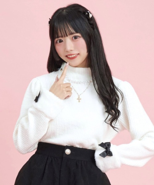 パールチェーン付きカットソー（Tシャツ/カットソー）｜Secret Honey（シークレットハニー）