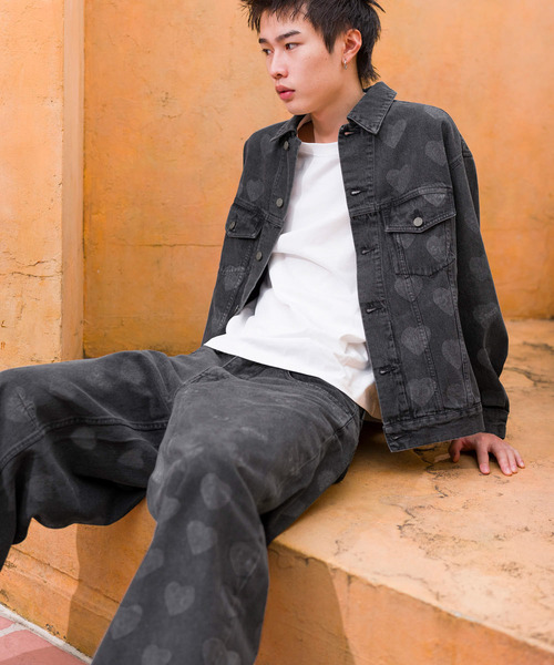 JUNRED(ジュンレッド)の「【Chocomoo×JUNRED】コラボデニムブルゾン(デニムジャケット・メンズ・ブラック/ブルー・S/M/L)」の4枚目の写真