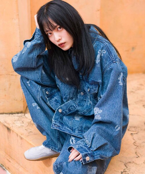 セール】【Chocomoo×JUNRED】コラボデニムブルゾン（デニムジャケット