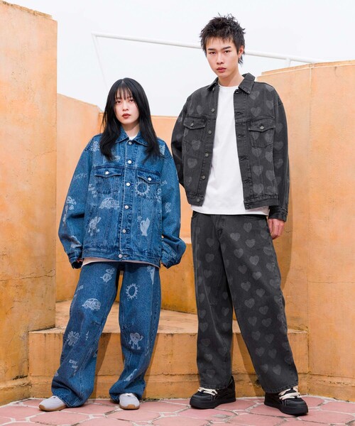 JUNRED(ジュンレッド)の「【Chocomoo×JUNRED】コラボデニムブルゾン(デニムジャケット・メンズ・ブラック/ブルー・S/M/L)」の10枚目の写真