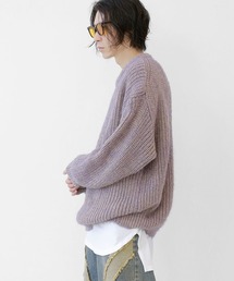 minsobi（ミンソビ）の「【minsobi】ビッグシルエットダメージニット 