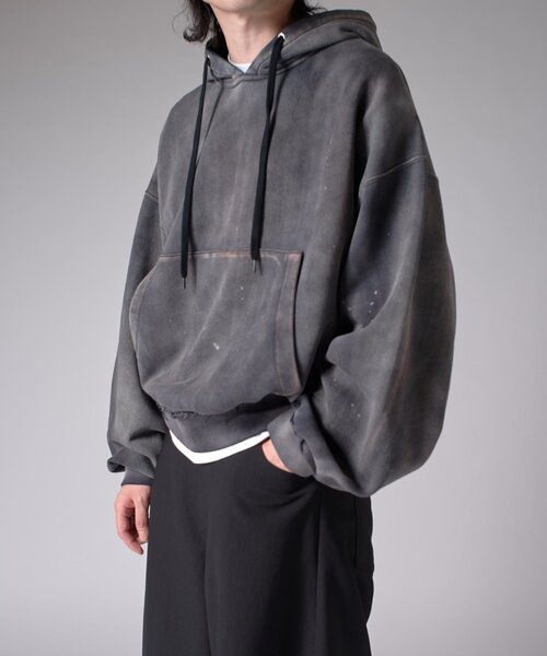 Lui's（ルイス）の「GOATフェードスウェットパーカー（パーカー・メンズ・ブラック/グレー・S/M）」の19枚目の写真