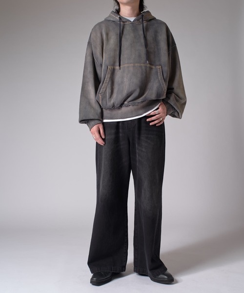 Lui's（ルイス）の「GOATフェードスウェットパーカー（パーカー・メンズ・ブラック/グレー・S/M）」の15枚目の写真