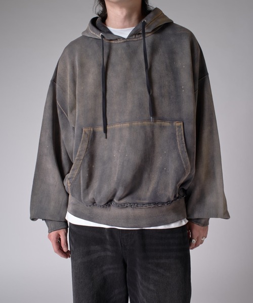 Lui's（ルイス）の「GOATフェードスウェットパーカー（パーカー・メンズ・ブラック/グレー・S/M）」の12枚目の写真