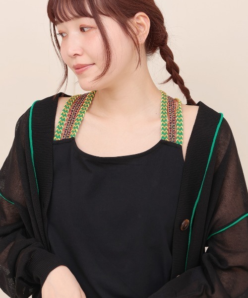 チチカカ（チチカカ）の「カラフルブレードインナータンクトップ（タンクトップ・レディース・ブラック/ブルーグリーン/ブルー・LARGE/MEDIUM）」の4枚目の写真