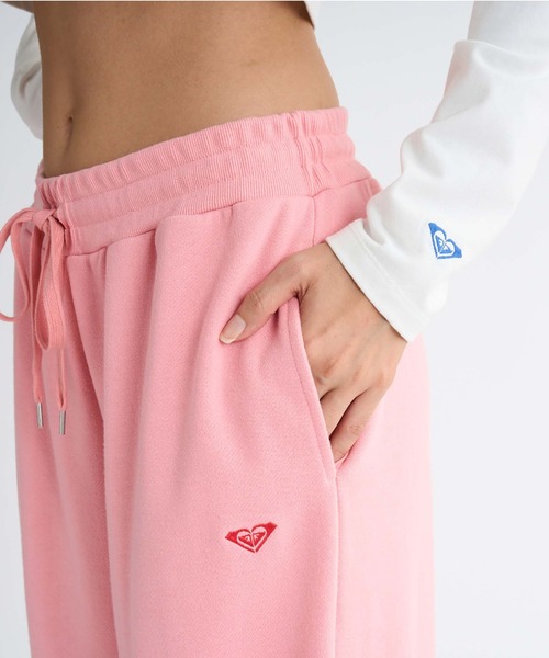ROXY（ロキシー）の「SUN CHASERS PANTS /ロキシーアジャスターコード付きスウェットパンツ（スウェットパンツ・レディース・ホワイト/ピンク/グレー・LARGE/MEDIUM/SMALL）」の6枚目の写真
