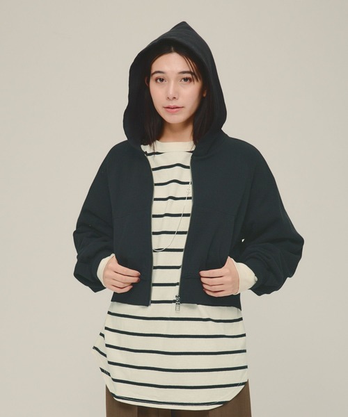 セール】【eL】Short Zip Hoodie/287468（パーカー）｜eL（エル