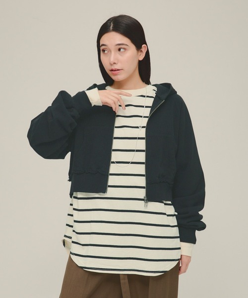 セール】【eL】Short Zip Hoodie/287468（パーカー）｜eL（エル