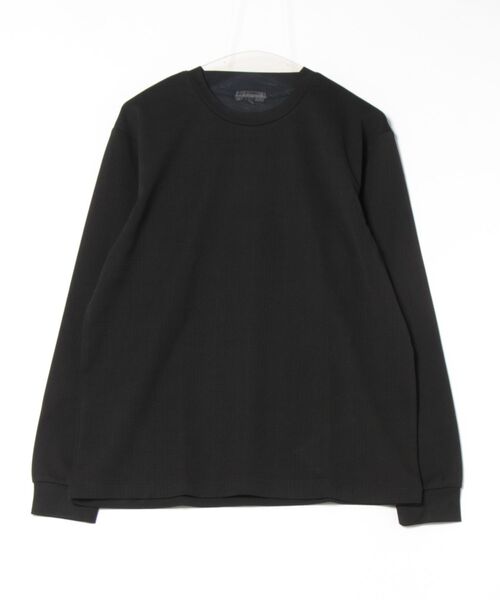 NOTA BENE(ノータベネ)の「【ストレッチ ウォッシャブル】NOTABENE ふくれチェック クルーネック長袖Tシャツ(Tシャツ/カットソー・メンズ・ホワイト/ブラック・MEDIUM/LARGE/X-LARGE)」の4枚目の写真