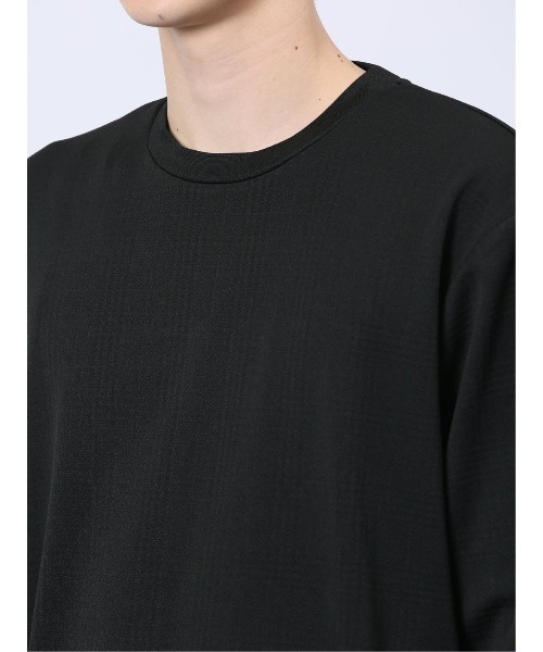 NOTA BENE(ノータベネ)の「【ストレッチ ウォッシャブル】NOTABENE ふくれチェック クルーネック長袖Tシャツ(Tシャツ/カットソー・メンズ・ホワイト/ブラック・MEDIUM/LARGE/X-LARGE)」の11枚目の写真