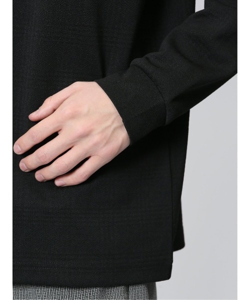 NOTA BENE(ノータベネ)の「【ストレッチ ウォッシャブル】NOTABENE ふくれチェック クルーネック長袖Tシャツ(Tシャツ/カットソー・メンズ・ホワイト/ブラック・MEDIUM/LARGE/X-LARGE)」の12枚目の写真