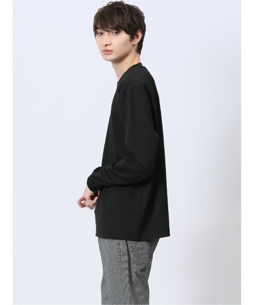 NOTA BENE(ノータベネ)の「【ストレッチ ウォッシャブル】NOTABENE ふくれチェック クルーネック長袖Tシャツ(Tシャツ/カットソー・メンズ・ホワイト/ブラック・MEDIUM/LARGE/X-LARGE)」の13枚目の写真