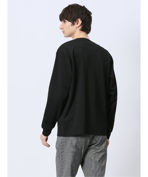 NOTA BENE(ノータベネ)の「【ストレッチ ウォッシャブル】NOTABENE ふくれチェック クルーネック長袖Tシャツ(Tシャツ/カットソー・メンズ・ホワイト/ブラック・MEDIUM/LARGE/X-LARGE)」の14枚目の写真