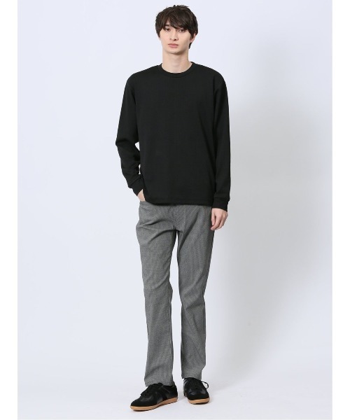 NOTA BENE(ノータベネ)の「【ストレッチ ウォッシャブル】NOTABENE ふくれチェック クルーネック長袖Tシャツ(Tシャツ/カットソー・メンズ・ホワイト/ブラック・MEDIUM/LARGE/X-LARGE)」の16枚目の写真