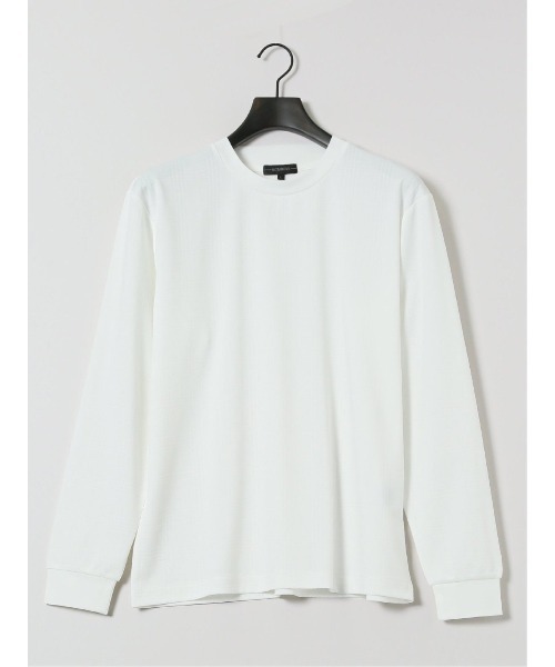 NOTA BENE(ノータベネ)の「【ストレッチ ウォッシャブル】NOTABENE ふくれチェック クルーネック長袖Tシャツ(Tシャツ/カットソー・メンズ・ホワイト/ブラック・MEDIUM/LARGE/X-LARGE)」の18枚目の写真