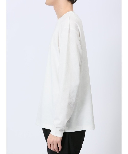 NOTA BENE(ノータベネ)の「【ストレッチ ウォッシャブル】NOTABENE ふくれチェック クルーネック長袖Tシャツ(Tシャツ/カットソー・メンズ・ホワイト/ブラック・MEDIUM/LARGE/X-LARGE)」の22枚目の写真