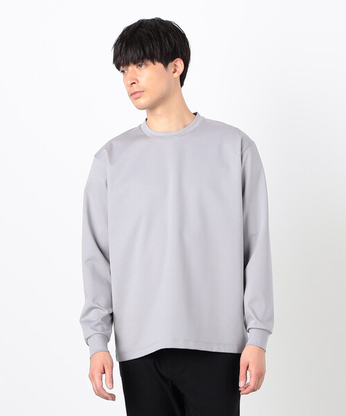 COMME CA ISM(コムサイズム)の「シルキーポンチ 長袖Tシャツ(Tシャツ/カットソー・メンズ・ブラック/ホワイト/ライトグレー・MEDIUM/LARGE)」の3枚目の写真