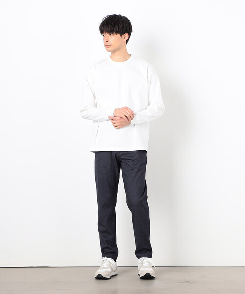COMME CA ISM(コムサイズム)の「シルキーポンチ 長袖Tシャツ(Tシャツ/カットソー・メンズ・ブラック/ホワイト/ライトグレー・MEDIUM/LARGE)」の5枚目の写真
