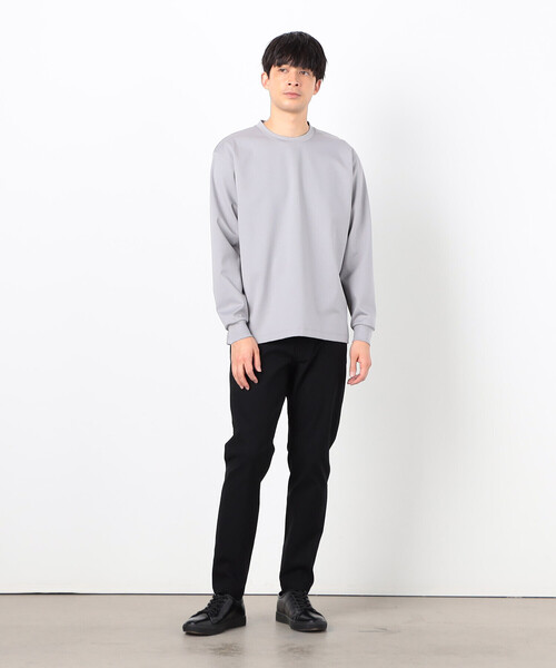 COMME CA ISM(コムサイズム)の「シルキーポンチ 長袖Tシャツ(Tシャツ/カットソー・メンズ・ブラック/ホワイト/ライトグレー・MEDIUM/LARGE)」の7枚目の写真