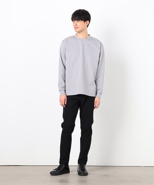 COMME CA ISM(コムサイズム)の「シルキーポンチ 長袖Tシャツ(Tシャツ/カットソー・メンズ・ブラック/ホワイト/ライトグレー・MEDIUM/LARGE)」の8枚目の写真