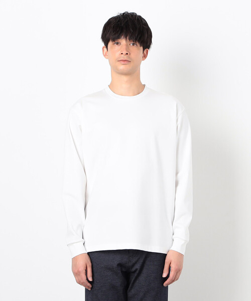 COMME CA ISM(コムサイズム)の「シルキーポンチ 長袖Tシャツ(Tシャツ/カットソー・メンズ・ブラック/ホワイト/ライトグレー・MEDIUM/LARGE)」の13枚目の写真