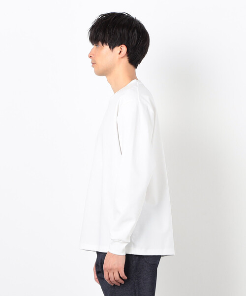 COMME CA ISM(コムサイズム)の「シルキーポンチ 長袖Tシャツ(Tシャツ/カットソー・メンズ・ブラック/ホワイト/ライトグレー・MEDIUM/LARGE)」の14枚目の写真