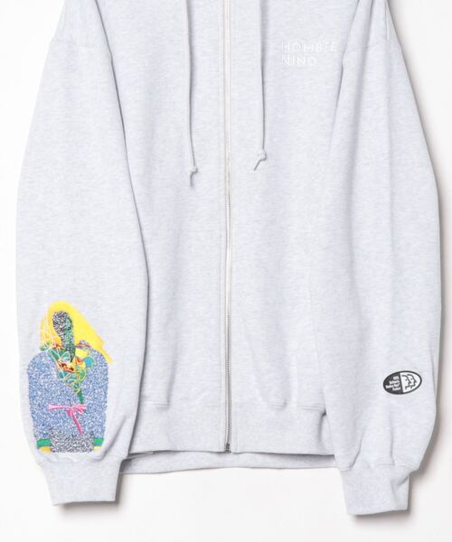 Hombre Nino(オンブレニーニョ)の「【HOMBRENINO】オンブレニーニョ ZIP UP HOODIE(Tシャツ/カットソー・メンズ・グレー・X-LARGE)」の3枚目の写真