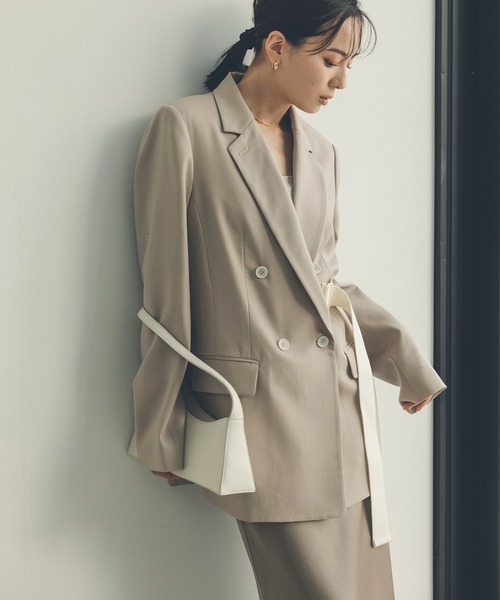 anuans（アニュアンス）の「サテンナロースカート（スカート・レディース・ピンク/モカ/ブラック/アイボリー・X-SMALL/SMALL/MEDIUM）」の12枚目の写真