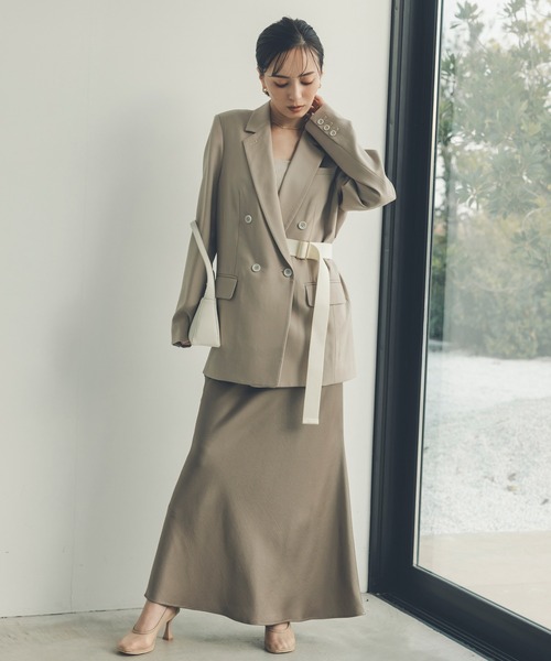 サテンナロースカート（スカート）｜anuans（アニュアンス）の