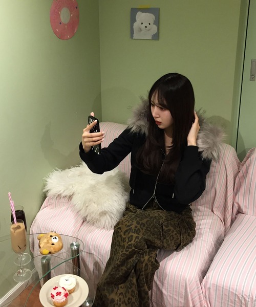 Judin(ジュディン)の「【選べる柄デニム】ポケット付き柄デニム / レオパード・迷彩【JD】(デニムパンツ・レディース・A/B・S/M)」の3枚目の写真