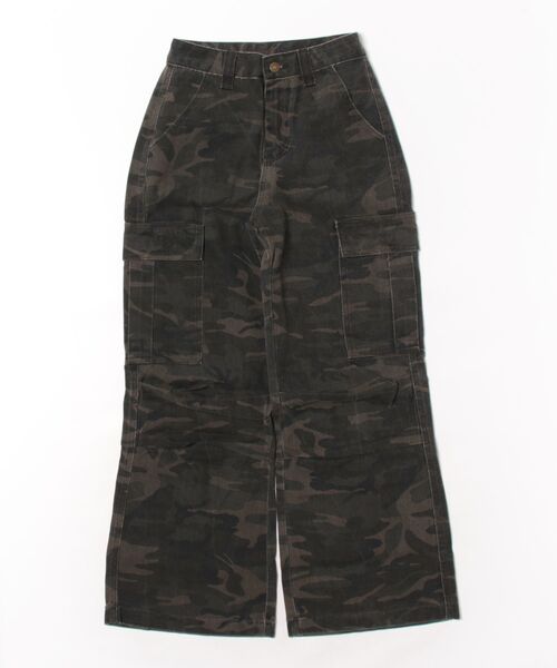 迷彩柄 デニムパンツ 【新品未使用】 デニムサロペット レディース 迷彩柄 カモフラ オーバーオール