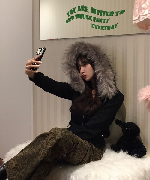 Judin(ジュディン)の「【選べる柄デニム】ポケット付き柄デニム / レオパード・迷彩【JD】(デニムパンツ・レディース・A/B・S/M)」の7枚目の写真