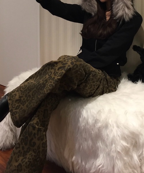 Judin(ジュディン)の「【選べる柄デニム】ポケット付き柄デニム / レオパード・迷彩【JD】(デニムパンツ・レディース・A/B・S/M)」の5枚目の写真