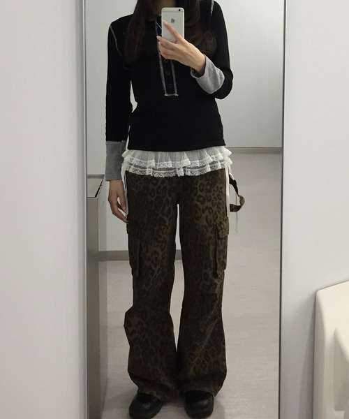 Judin(ジュディン)の「【選べる柄デニム】ポケット付き柄デニム / レオパード・迷彩【JD】(デニムパンツ・レディース・A/B・S/M)」の19枚目の写真