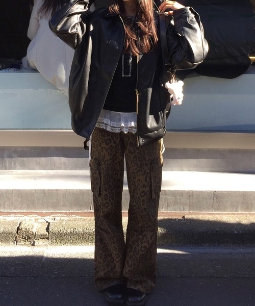 Judin(ジュディン)の「【選べる柄デニム】ポケット付き柄デニム / レオパード・迷彩【JD】(デニムパンツ・レディース・A/B・S/M)」の8枚目の写真