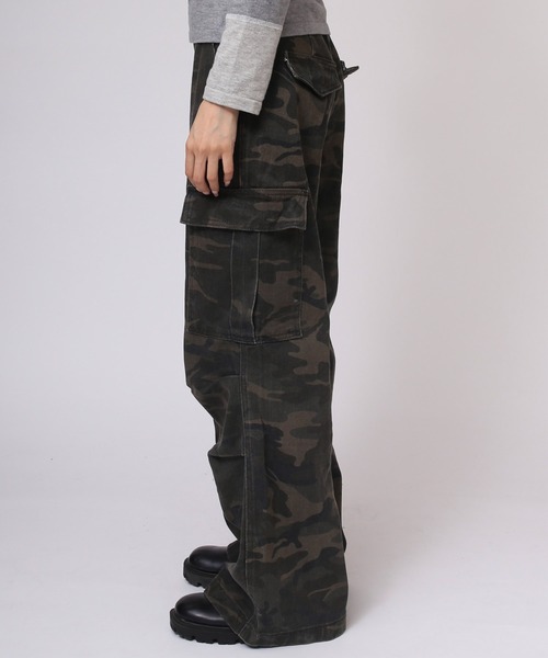 迷彩柄 デニムパンツ 【新品未使用】 CERCA｜MEMECLE/(W)迷彩柄 カモフラージュ ミリタリーデニム
