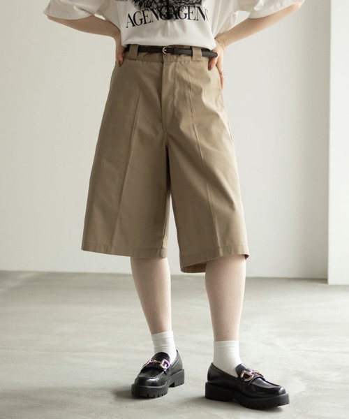 Dickies(ディッキーズ)の「DICKIES サイドポケットワイドハーフパンツ(デニムパンツ・メンズ・インディゴブルー/ベージュ/ブラック/チャコールグレー/ブラック系その他/ダークグリーン・M/L/XL)」の13枚目の写真