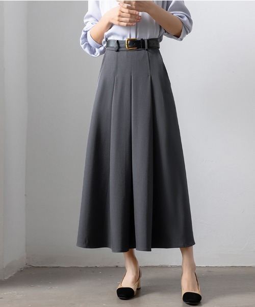 Doux Belle（ドゥーベル）の「Aラインシルエットロングスカート（スカート・レディース・ブラック/グレー・MEDIUM）」の13枚目の写真