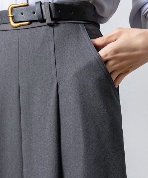 Doux Belle（ドゥーベル）の「Aラインシルエットロングスカート（スカート・レディース・ブラック/グレー・MEDIUM）」の7枚目の写真