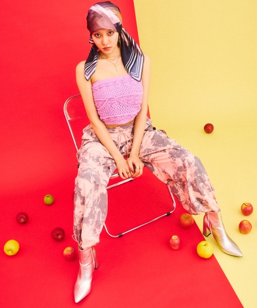 What Is Heart(ワットイズハート)の「tie dye like cargo pants - タイダイカーゴパンツ -(カーゴパンツ・レディース・グリーン/ピンク・SMALL/MEDIUM)」の18枚目の写真