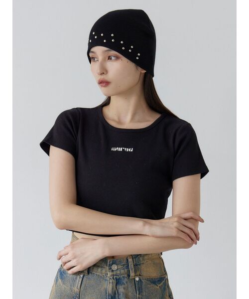 MURUA（ムルーア）の「スタッズビーニー（ニットキャップ/ビーニー・レディース・ブラック・FREE）」の3枚目の写真