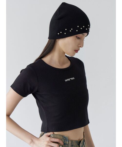 MURUA（ムルーア）の「スタッズビーニー（ニットキャップ/ビーニー・レディース・ブラック・FREE）」の5枚目の写真