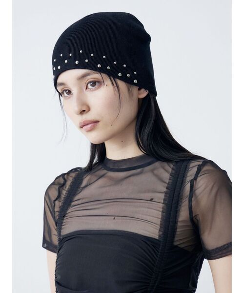 MURUA（ムルーア）の「スタッズビーニー（ニットキャップ/ビーニー・レディース・ブラック・FREE）」の9枚目の写真