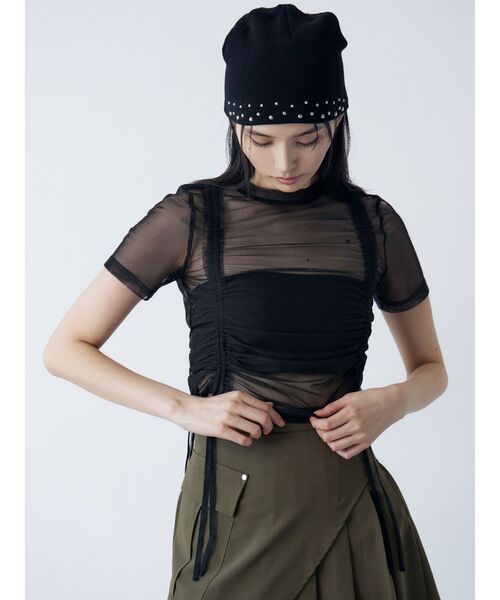 MURUA（ムルーア）の「スタッズビーニー（ニットキャップ/ビーニー・レディース・ブラック・FREE）」の10枚目の写真